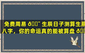 免费周易 🐯 生辰日子测算生辰八字，你的命运真的能被算盘 🐛 算出